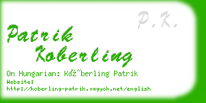 patrik koberling business card